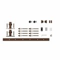 Outwater 5ft Top Mount Sliding Barndoor Hdwe Kit for Single Door up to 30in Oil Rubbed Bronze Powder Coated 3P5.7.00095